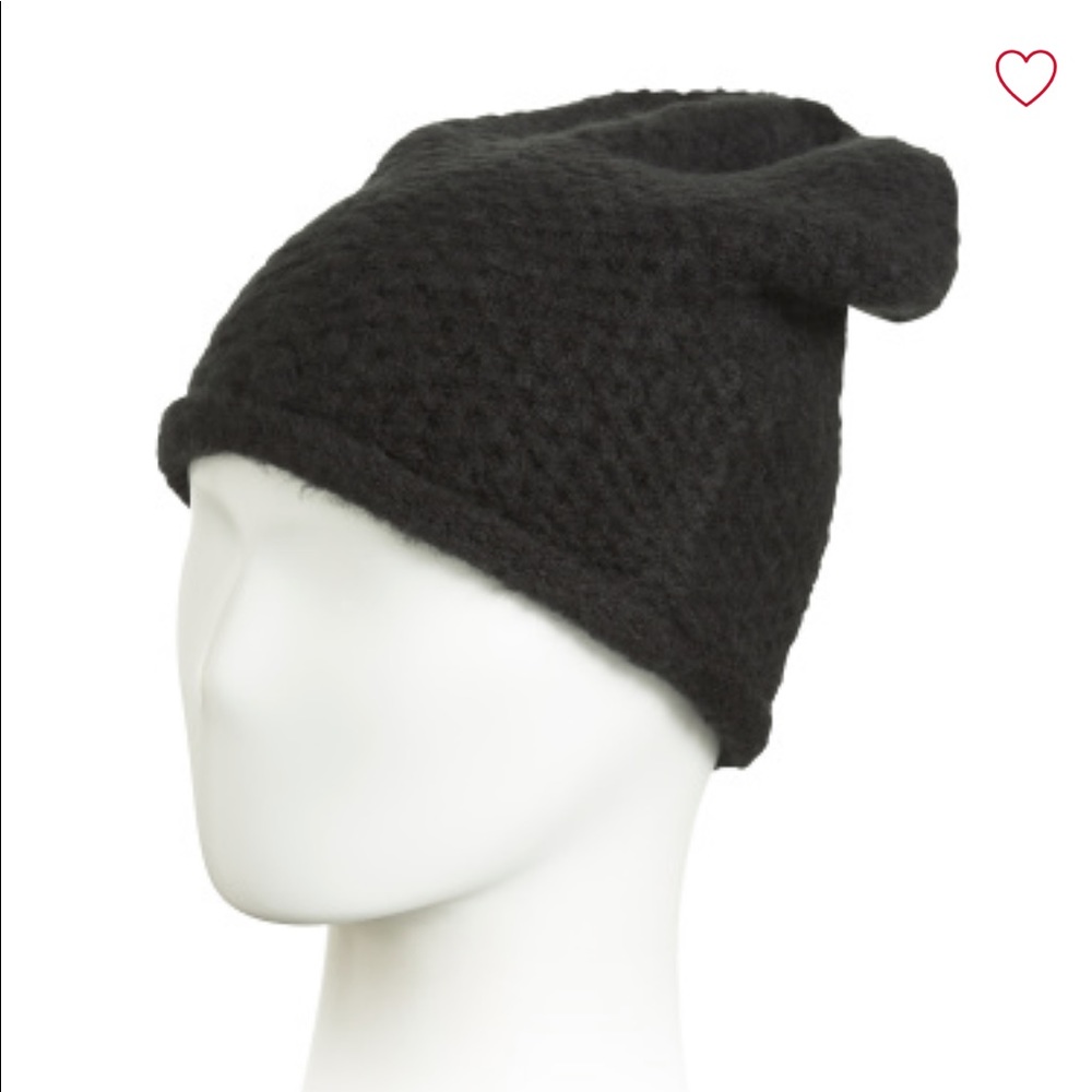 Free People Dreamland Knit Oversized Beanie Black
